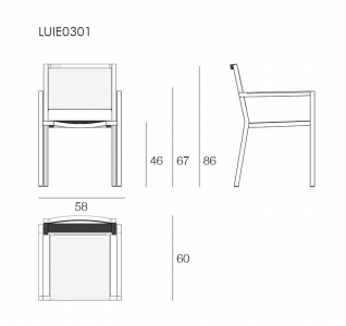 Кресло металлическое Giardino Di Legno Lui & Lei алюминий, батилин, тик антрацит, черный Фото 2