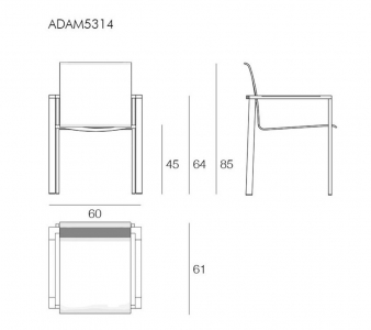 Кресло металлическое Giardino Di Legno Adamas сталь, батилин черный Фото 2