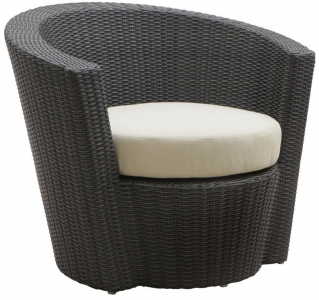 Кресло плетеное с подушкой Giardino Di Legno Sentosa алюминий, искусственный ротанг, акрил банановый лист, слоновая кость Фото 1