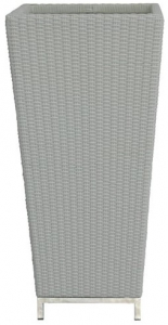 Кашпо плетеное Giardino Di Legno Obelisk сталь, алюминий, искусственный ротанг белый Фото 1