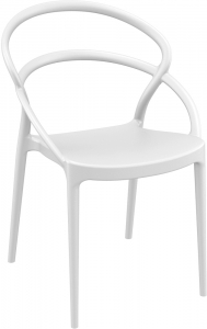 Кресло пластиковое Siesta Contract Pia стеклопластик белый Фото 1