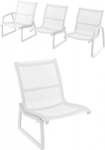 Модуль диванный пластиковый Siesta Contract Pacific Lounge стеклопластик, текстилен белый Фото 2