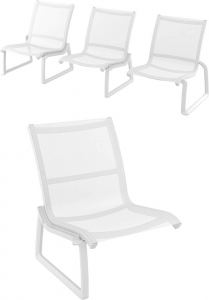 Модуль диванный пластиковый Siesta Contract Pacific Lounge стеклопластик, текстилен белый Фото 1