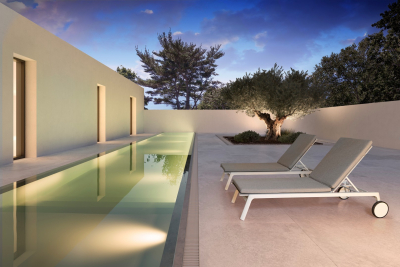 Шезлонг-лежак металлический Garden Relax Jalisco алюминий, текстилен, акрил белый, серый Фото 6