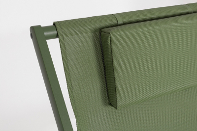 Кресло-шезлонг металлическое складное Garden Relax Taylor алюминий, текстилен зеленый Фото 4