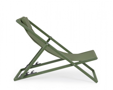 Кресло-шезлонг металлическое складное Garden Relax Taylor алюминий, текстилен зеленый Фото 3