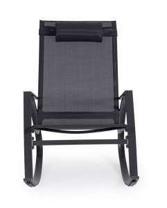 Кресло-качалка металлическое Garden Relax Demid сталь, текстилен антрацит Фото 4