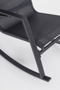 Кресло-качалка металлическое Garden Relax Demid сталь, текстилен антрацит Фото 5