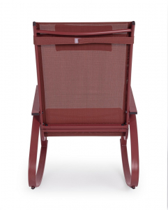 Кресло-качалка металлическое Garden Relax Demid сталь, текстилен перечный Фото 3