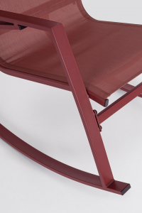 Кресло-качалка металлическое Garden Relax Demid сталь, текстилен перечный Фото 5