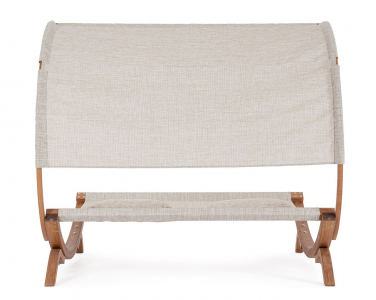 Лаунж-лежак двухместный с навесом Garden Relax Noes лиственница, текстилен натуральный, бежевый Фото 4