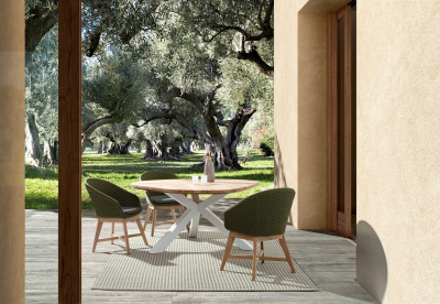 Кресло плетеное с подушкой Garden Relax Coachella тик, роуп, олефин натуральный, зеленый Фото 6
