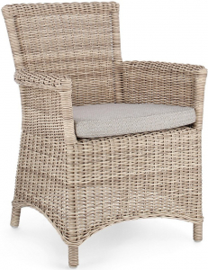 Кресло плетеное с подушкой Garden Relax Jupiter алюминий, искусственный ротанг, олефин натуральный, бежевый Фото 1