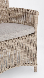 Кресло плетеное с подушкой Garden Relax Jupiter алюминий, искусственный ротанг, олефин натуральный, бежевый Фото 7