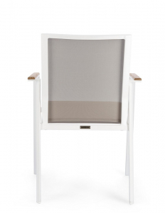 Кресло текстиленовое Garden Relax Cameron алюминий, тик, текстилен белый Фото 3
