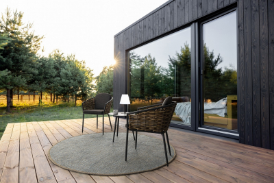 Кресло плетеное с подушками Garden Relax Maribela алюминий, искусственный ротанг, олефин антрацит, темно-серый Фото 8