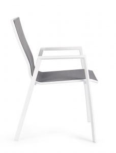 Кресло текстиленовое Garden Relax Krion алюминий, текстилен белый, темно-серый Фото 2