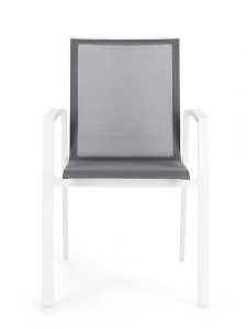 Кресло текстиленовое Garden Relax Krion алюминий, текстилен белый, темно-серый Фото 3