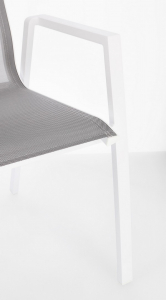 Кресло текстиленовое Garden Relax Krion алюминий, текстилен белый, темно-серый Фото 8