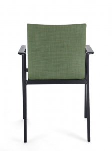 Кресло металлическое с обивкой Garden Relax Odeon алюминий, текстилен, олефин антрацит, оливковый Фото 4
