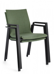 Кресло металлическое с обивкой Garden Relax Odeon алюминий, текстилен, олефин антрацит, оливковый Фото 5