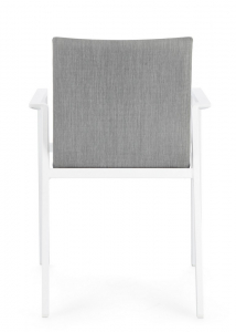 Кресло металлическое с обивкой Garden Relax Odeon алюминий, текстилен, олефин белый, серый Фото 4