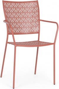 Кресло металлическое Garden Relax Lizette сталь светло-красный Фото 1