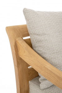 Кресло деревянное с подушками Garden Relax Karuba тик, олефин натуральный, бежевый Фото 8