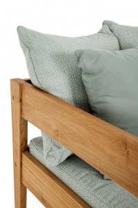 Кресло деревянное с подушками Garden Relax Kobo тик, олефин натуральный, светло-зеленый Фото 8