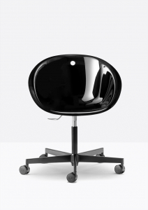 Кресло офисное пластиковое PEDRALI Gliss сталь, поликарбонат черный Фото 4