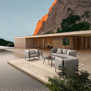 Диван металлический с подушками Garden Relax Pixel алюминий, олефин антрацит, серый Фото 6