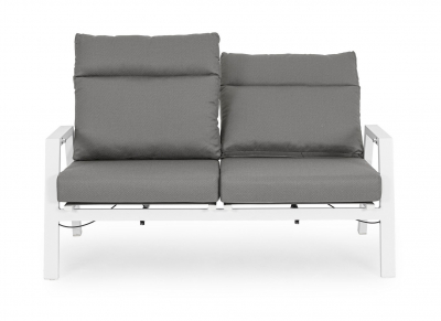 Диван металлический с подушками Garden Relax Kledi алюминий, текстилен, олефин белый, серый Фото 7