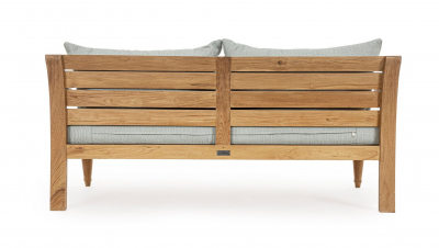 Диван деревянный с подушками Garden Relax Karuba тик, олефин натуральный, светло-зеленый Фото 3