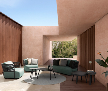 Кресло плетеное с подушками Garden Relax Palmer алюминий, роуп, акрил антрацит, зеленый Фото 7