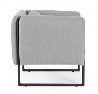 Кресло металлическое мягкое Garden Relax Pixel алюминий, олефин антрацит, серый Фото 4