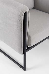 Кресло металлическое мягкое Garden Relax Pixel алюминий, олефин антрацит, серый Фото 9