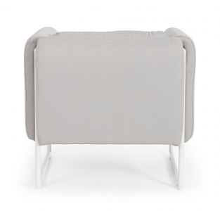 Кресло металлическое мягкое Garden Relax Pixel алюминий, олефин белый, серый Фото 4