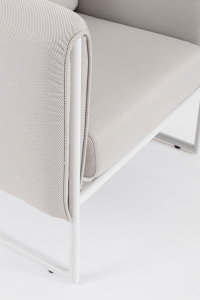 Кресло металлическое мягкое Garden Relax Pixel алюминий, олефин белый, серый Фото 8