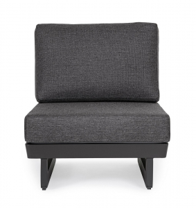 Модуль мягкий с подушкой Garden Relax Infinity алюминий, олефин антрацит Фото 3