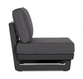 Модуль мягкий с подушкой Garden Relax Infinity алюминий, олефин антрацит Фото 5