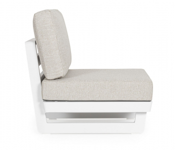 Модуль мягкий с подушкой Garden Relax Infinity алюминий, олефин белый, бежевый Фото 5