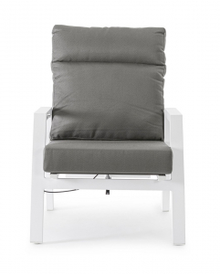 Кресло металлическое с подушками Garden Relax Kledi алюминий, текстилен, олефин белый, серый Фото 2