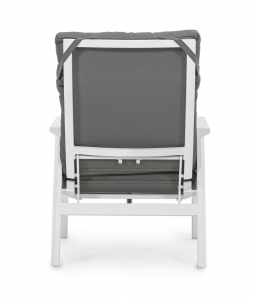 Кресло металлическое с подушками Garden Relax Kledi алюминий, текстилен, олефин белый, серый Фото 6