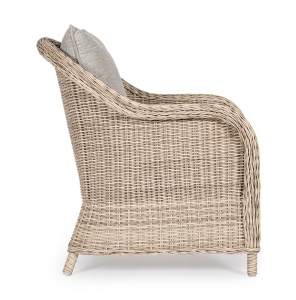 Кресло плетеное с подушкой Garden Relax Aditya алюминий, искусственный ротанг, олефин натуральный, бежевый Фото 2