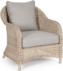 Кресло плетеное с подушкой Garden Relax Aditya алюминий, искусственный ротанг, олефин натуральный, бежевый Фото 1