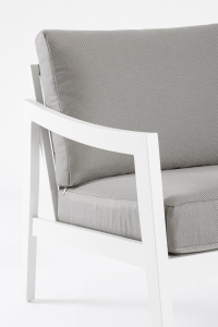Комплект лаунж мебели Garden Relax Sirenus алюминий, текстилен, олефин белый, серый Фото 5