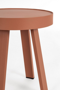 Столик металлический кофейный Garden Relax Spyro алюминий розово-красный Фото 2