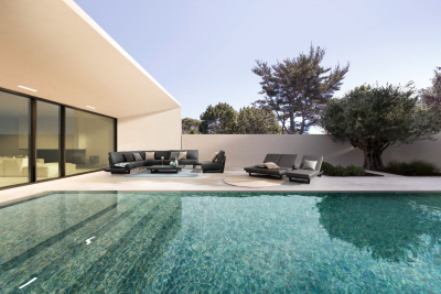 Столик металлический кофейный Garden Relax Infinity алюминий антрацит Фото 7