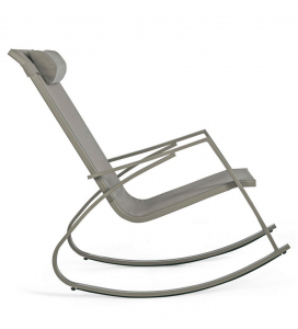 Кресло-качалка металлическое Garden Relax Demid сталь, текстилен тортора Фото 3