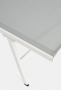 Шезлонг-лежак металлический Garden Relax Arent сталь, текстилен белый, серый Фото 7
